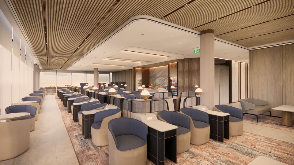 Singapore Airlines' all-new Melbourne business class lounge.