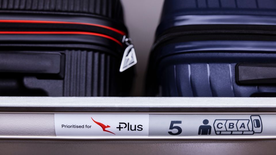 A350 Economy Plus passengers get first dibs on the luggage lockers above their seat.