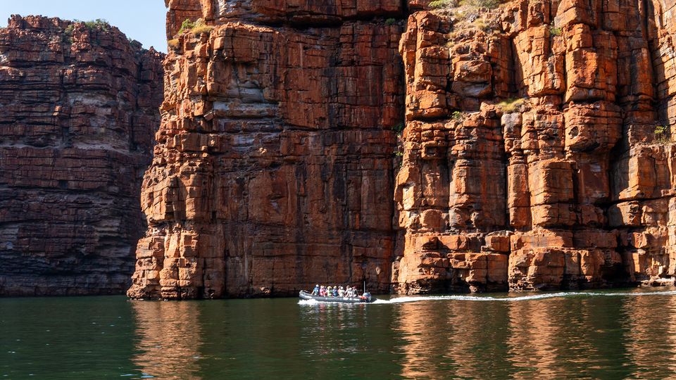 The rugged cliffs of King George Falls in Australia's Kimberley.