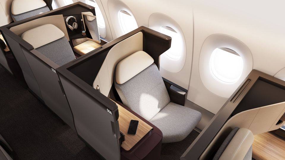 Business class will be the hot ticket on the A350's Sydney-Auckland flights.