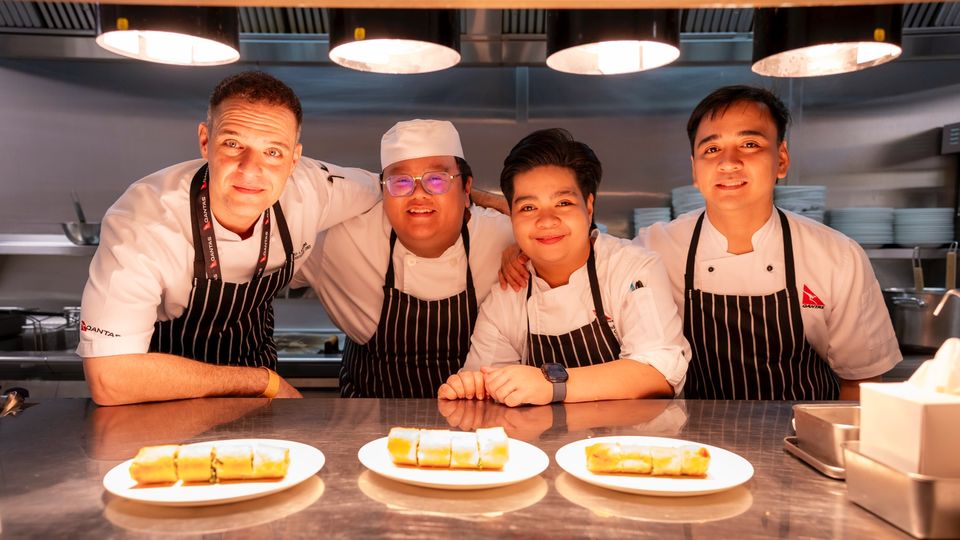 The Au brothers shared two closely-held family recipes with the Qantas chefs.