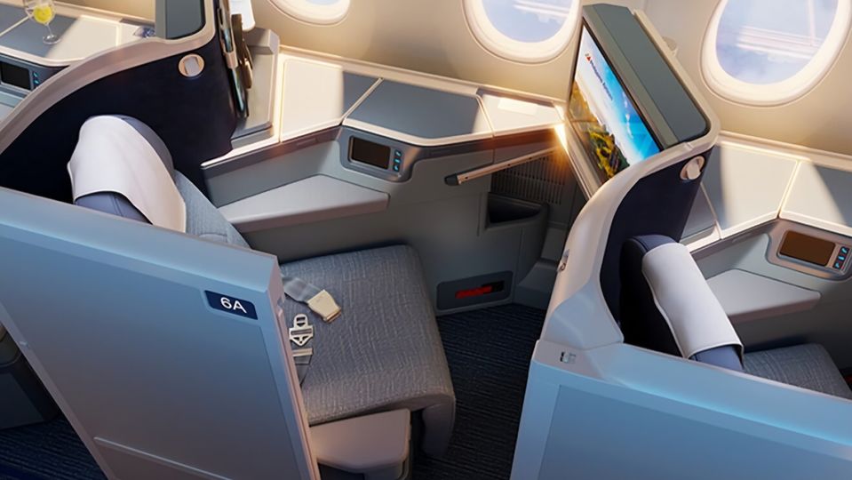 Philippine Airlines' new A350 business class.