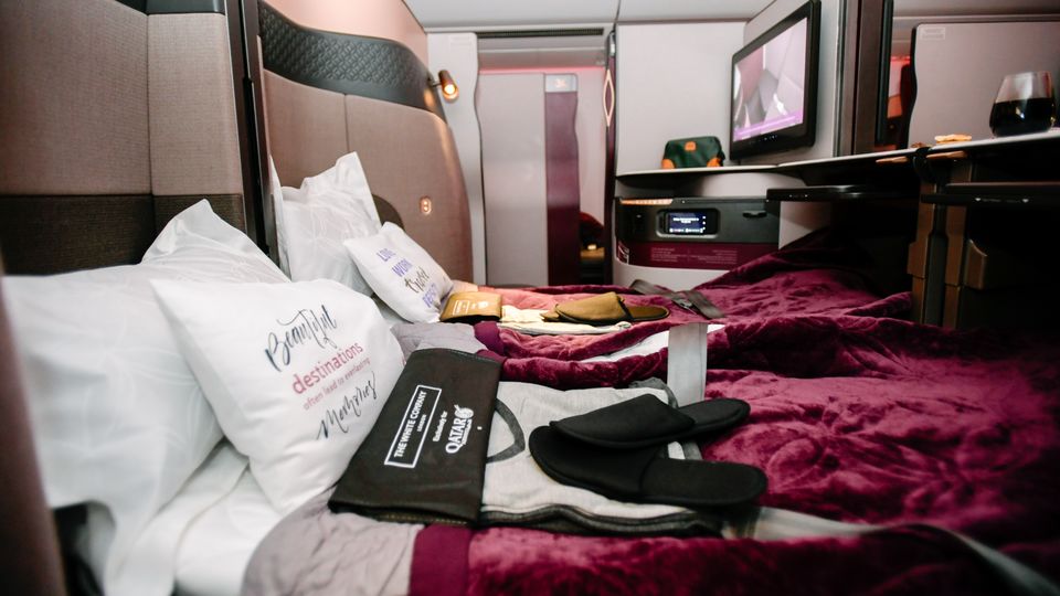 Selected pairs of Qsuites can be converted into a double bed.