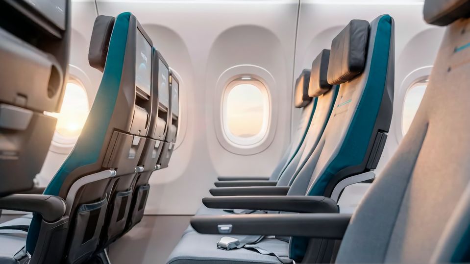 Cathay's new A321neo economy seats.
