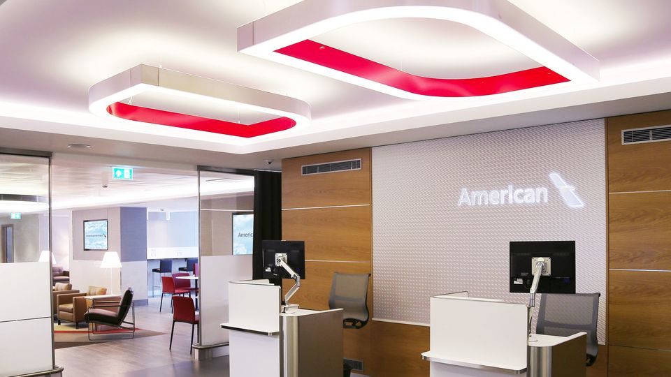 American Airlines' Arrivals Lounge at London Heathrow Terminal 3 was renovated in 2016.