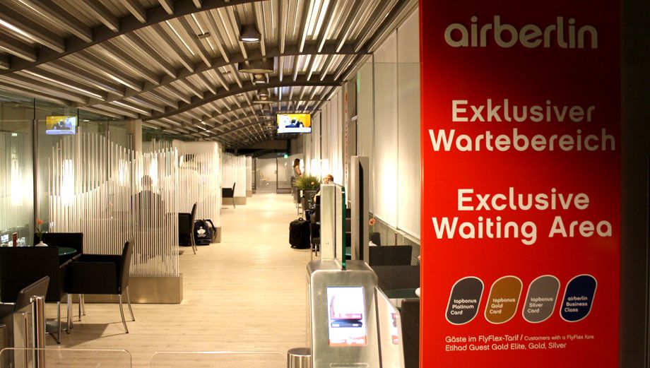 Airberlin's Exclusive Waiting Area in Hamburg – off-limits to Oneworld frequent flyers