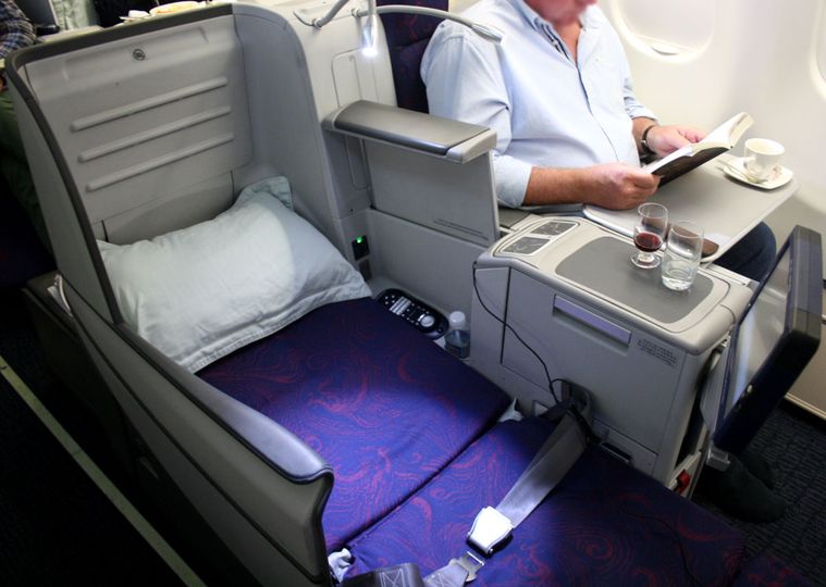 Fly flat in business class aboard Air China's Airbus A330s...