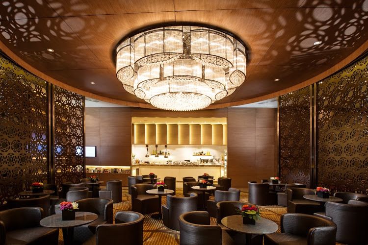 Open to Priority Pass members: the Al Reem lounge in Abu Dhabi...