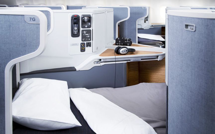 American Airlines' Boeing 777 business class.