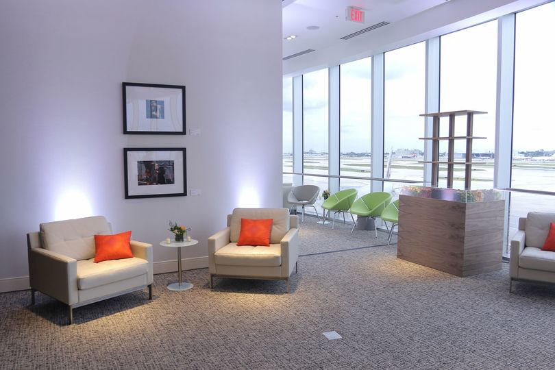 Seating in the Centurion Lounge. John Parra/Getty Images for American Express