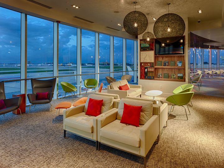 The Centurion Lounge in the evenings. American Express