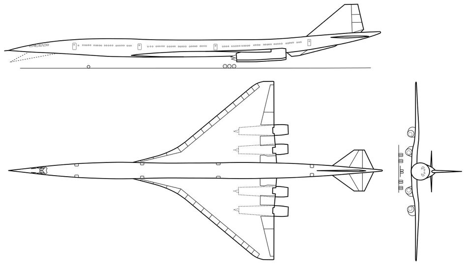 A sketch of the Boeing 2707, which was still in the development stage.. Wikimedia Commons user 'Nubifer'