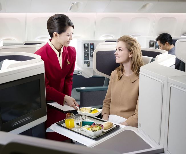 Business class on Cathay Pacific