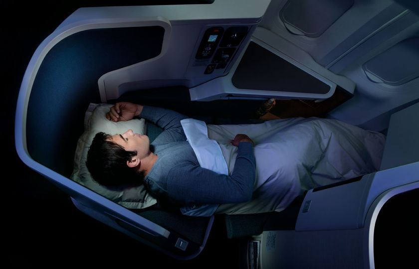 Stretch out in business class on Cathay Pacific's A330s...