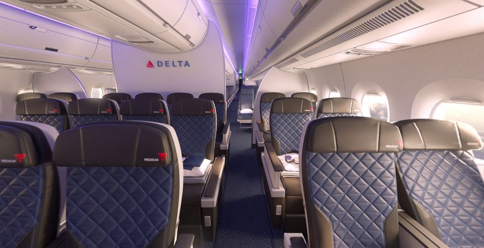 Delta Premium Select is comfortable, but it's a step down from business class