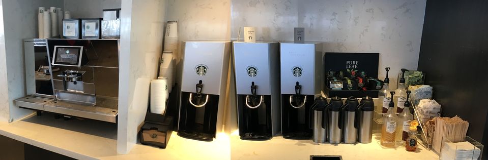 Coffee at Delta's DCA Airport Sky Club