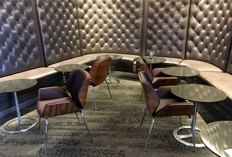 Seating at Delta's DCA Airport Sky Club