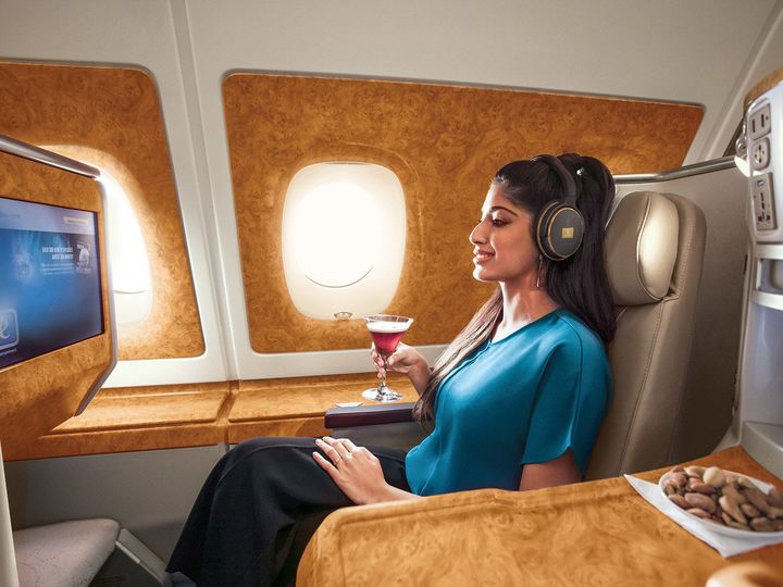 Emirates Airbus A380 business class