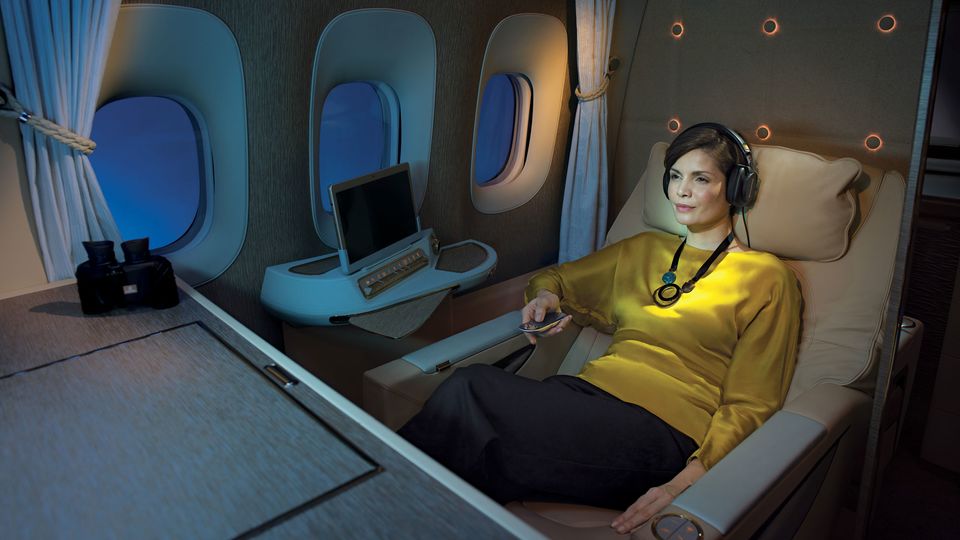 Sit back and relax in Emirates' new Boeing 777 first class suites.