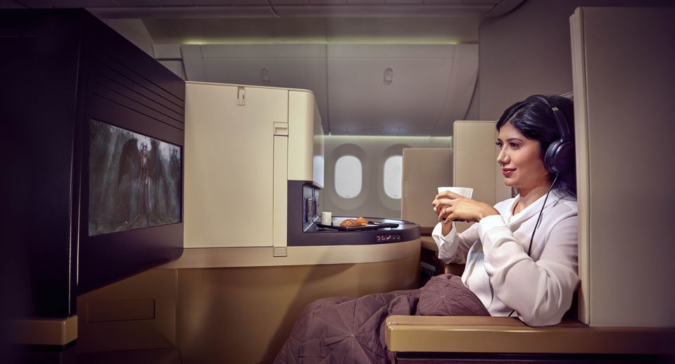 Relax in Etihad's Boeing 787 business class