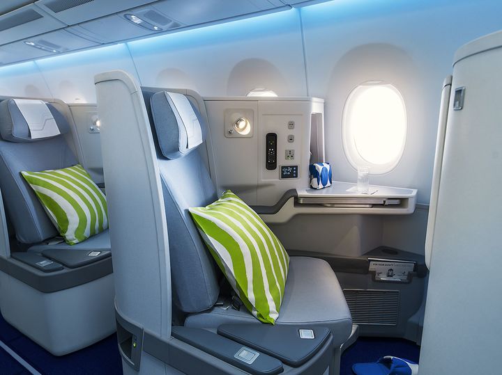 Finnair's all new Airbus A350 business class seats...