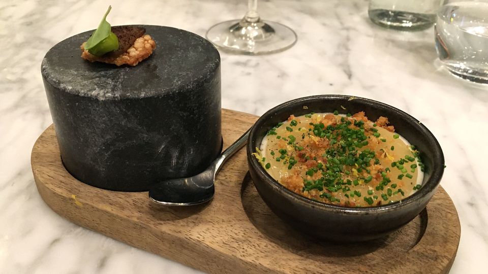 The chef's amuse-bouche at Blue by KLM.