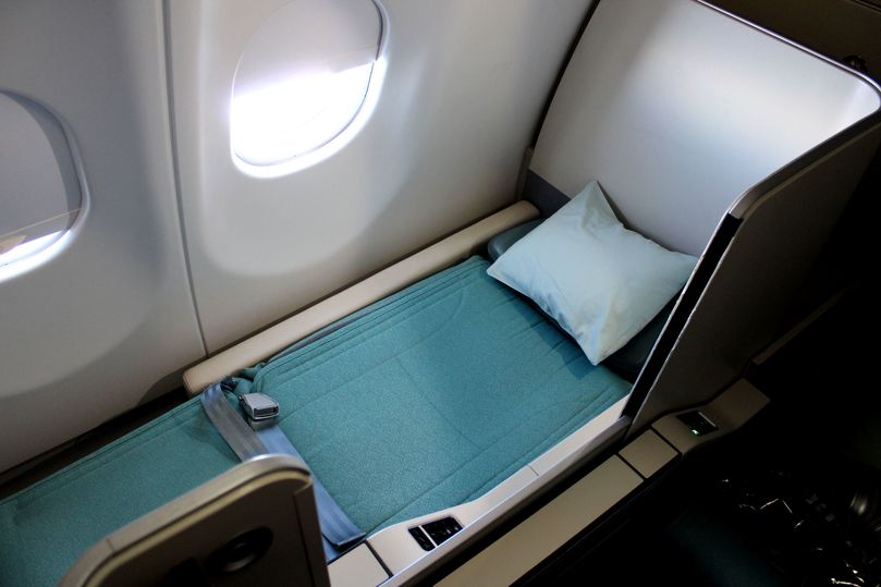 Korean Air Airbus A330-300 business class bed