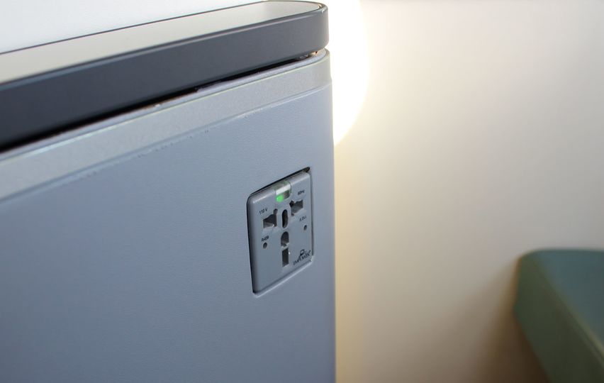 Korean Air Airbus A330-300 business class power outlet