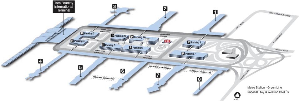 The terminals at LAX. Los Angeles World Airports
