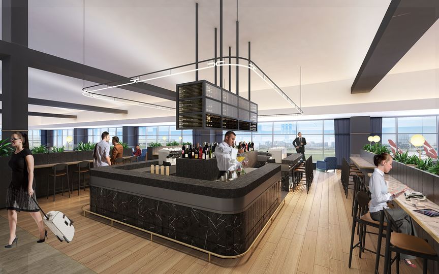 Like its Perth and Brisbane siblings, Melbourne's new Qantas Business Lounge will boast a swanky tended bar