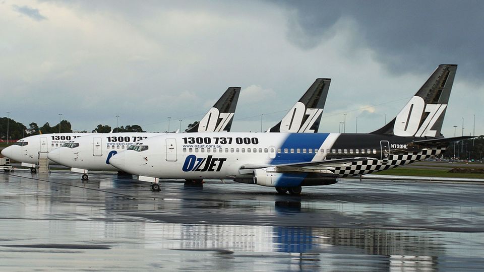 OzJet's trio of all-business-class Boeing 737s.. Montague Smith