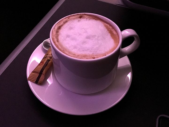Espresso coffee in Qantas business class