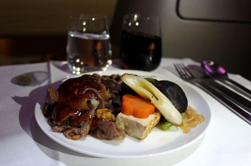 Supper in Qantas business class