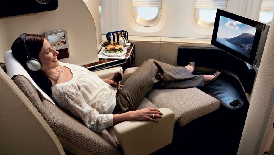 Stretch out in first class with your ANZ Platinum credit card bonus points...