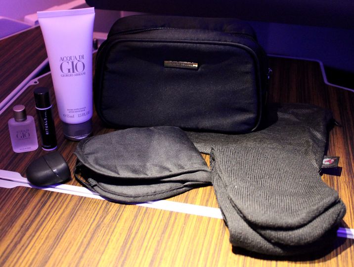 (Sealed shaving and dental kits can be found in the restrooms...)