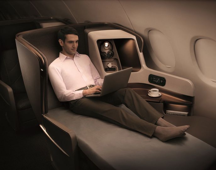 Singapore Airlines' new business class on select Boeing 777s