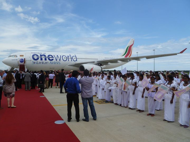 SriLankan's Oneworld livery, unveiled on an Airbus A330