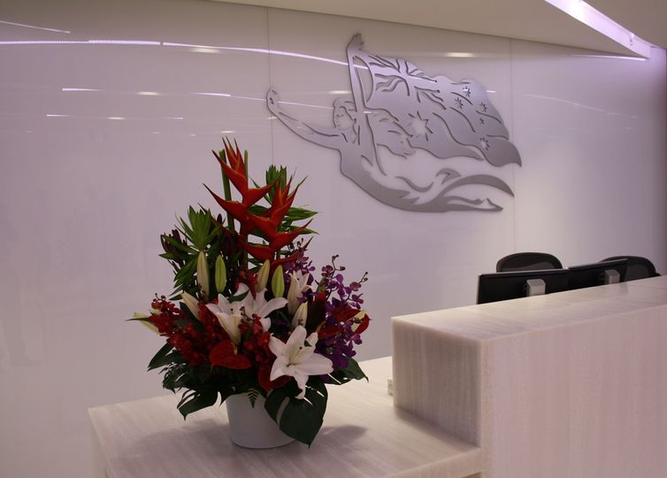 The 'flying maiden', as seen at reception.