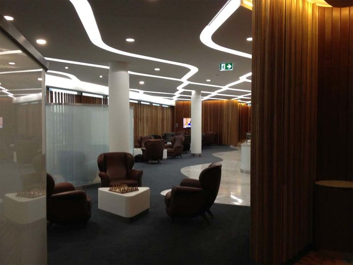 Inside The Club Lounge, reserved for VIPs